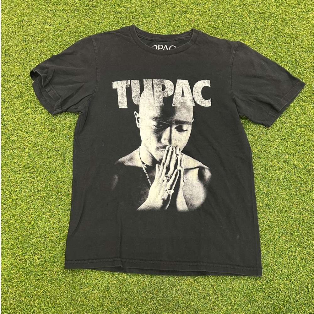 2Pac Tupac Shakur Graphic T-Shirt Black Mens Small Bravado Hip Hop Rap Tee